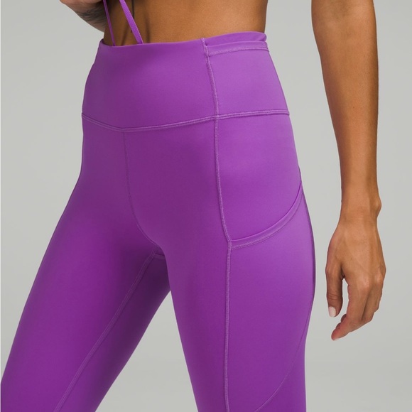 Lululemon fast and free high rise tight 25” cobalt blue EUC leggings gym bold - Picture 4 of 11